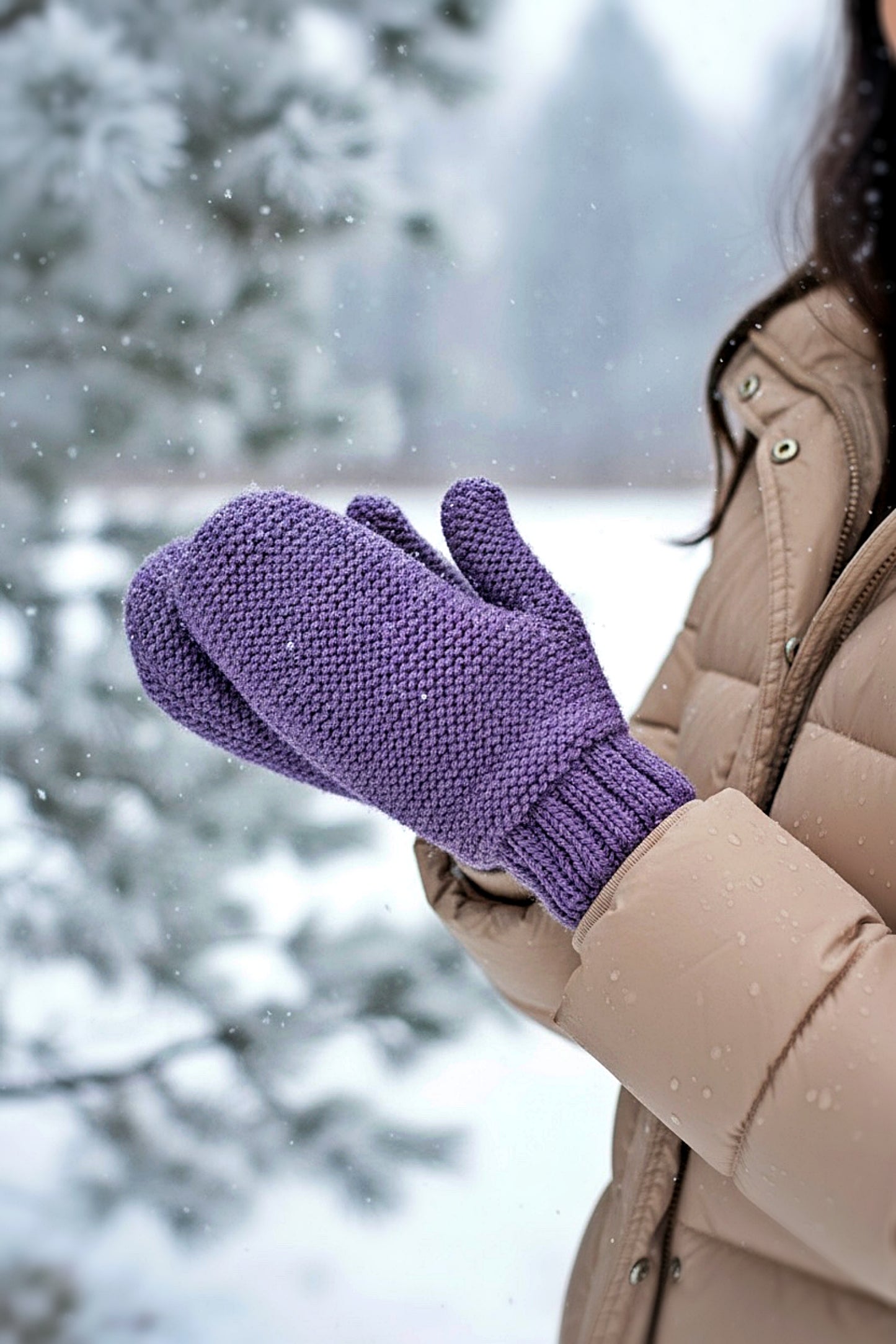 Easy Knit Mittens Pattern – Sizes for Children, Teens, and Adults – Flat-Knit PDF Download