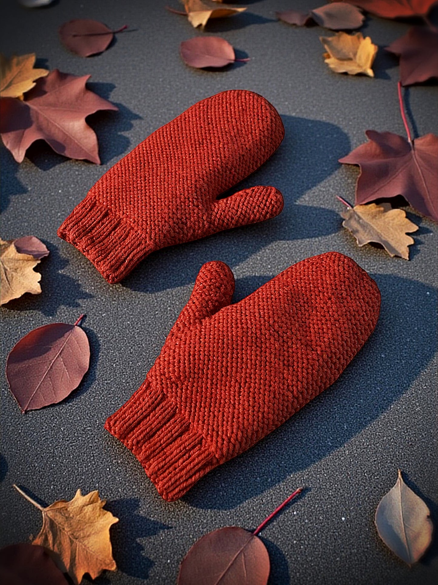 Easy Knit Mittens Pattern – Sizes for Children, Teens, and Adults – Flat-Knit PDF Download