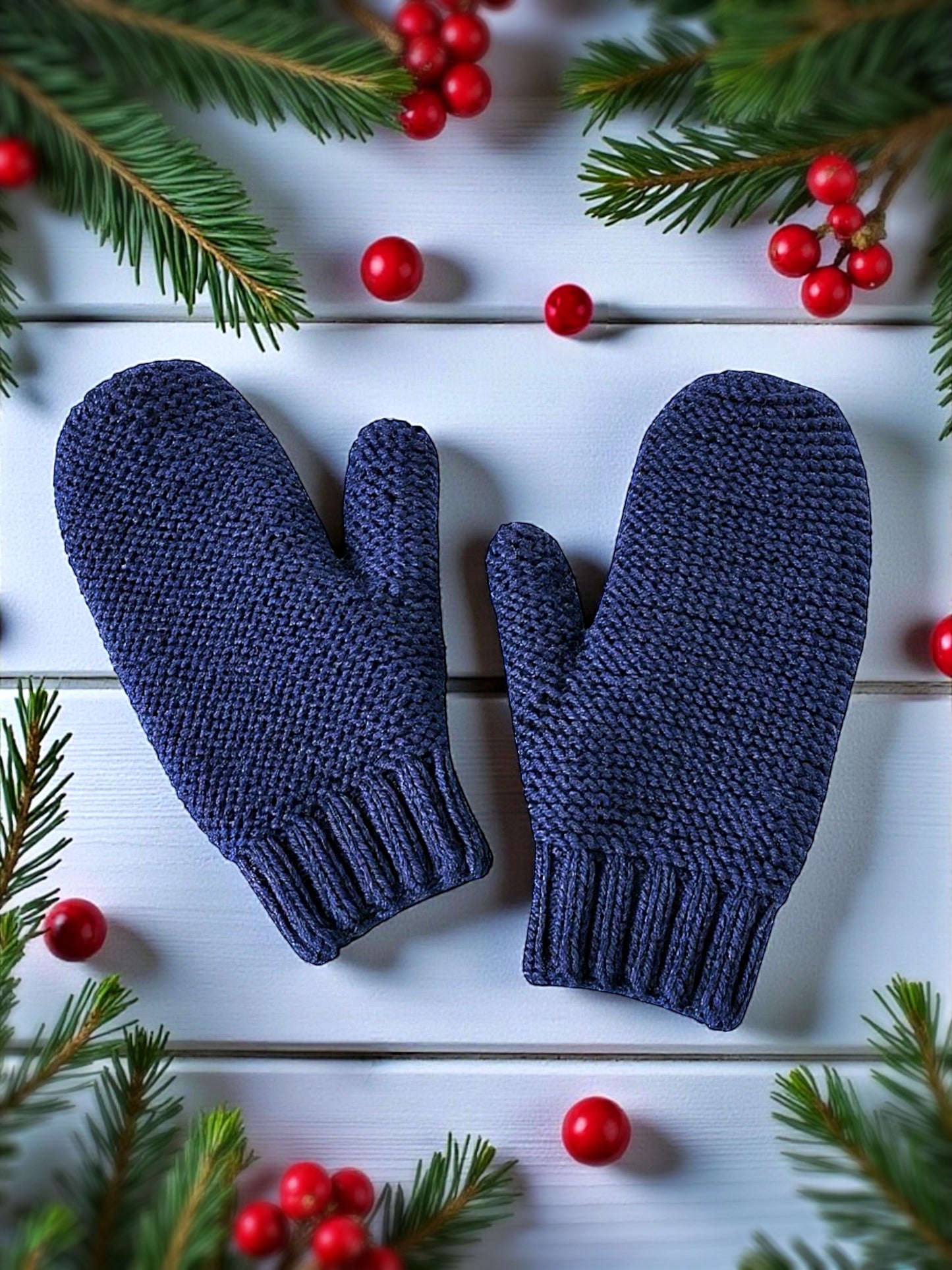 Easy Knit Mittens Pattern – Sizes for Children, Teens, and Adults – Flat-Knit PDF Download