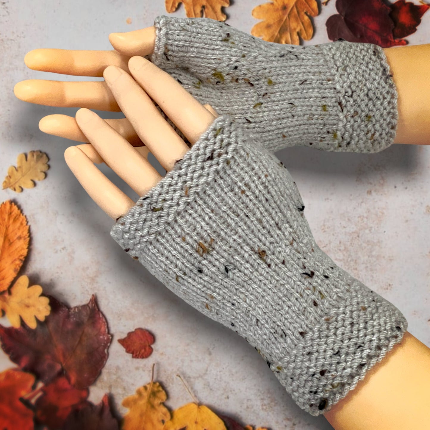 Knitting Pattern, Fingerless Gloves Knit Flat on 2 Needles with How-To Video, Easy Mitt Pattern on Straight Needles Beginners, English Only