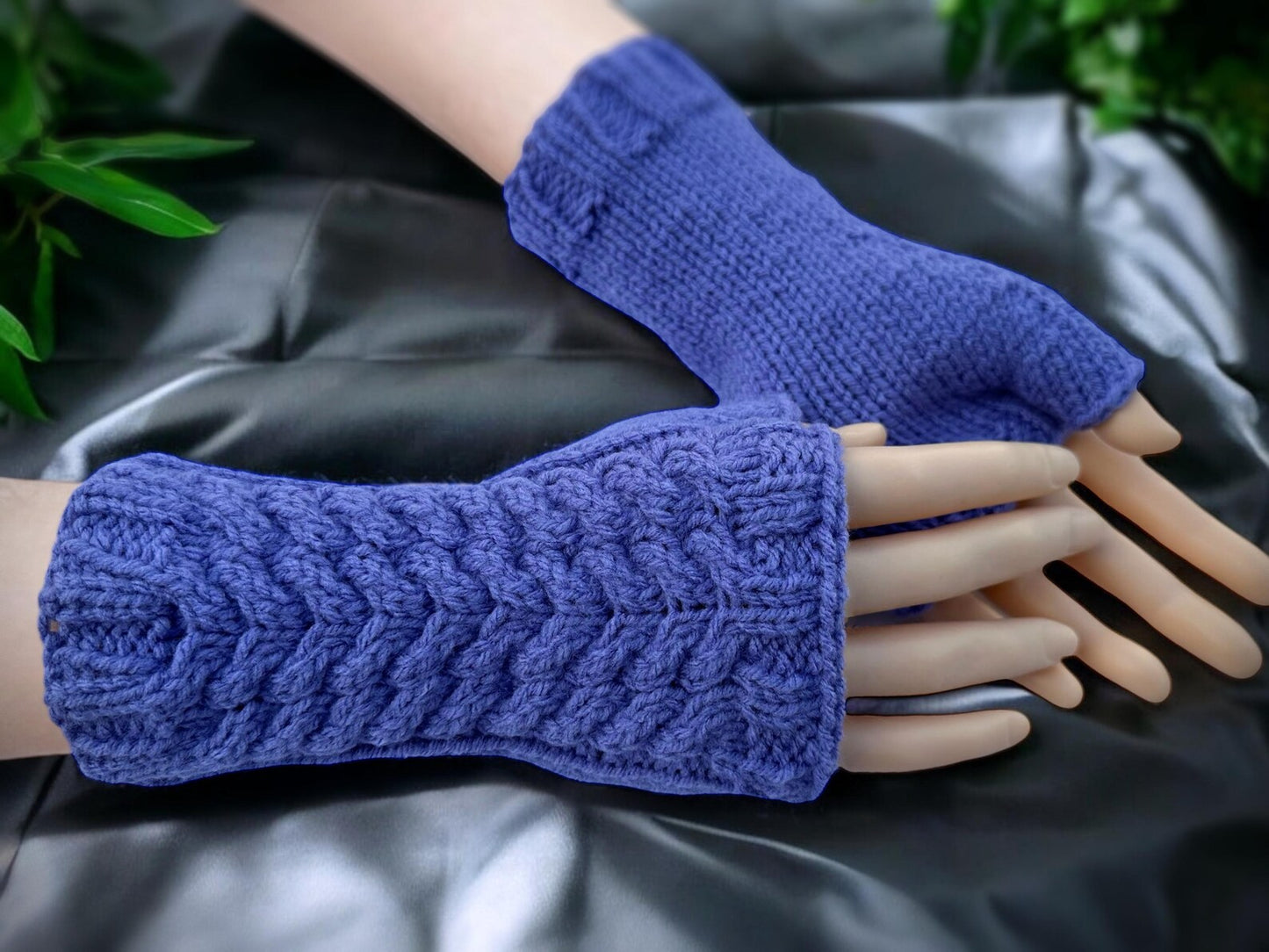 Cable Knit Fingerless Gloves Knitting Pattern - PDF Download