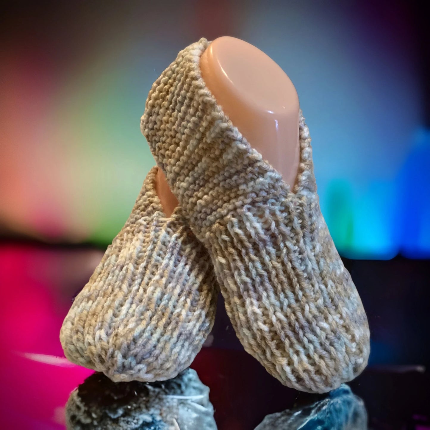 Knitting Pattern - How to Knit Adult Bootie Slippers Pattern with Full Step-by-Step How-to Video - Easy Knit Slipper Pattern - English Only