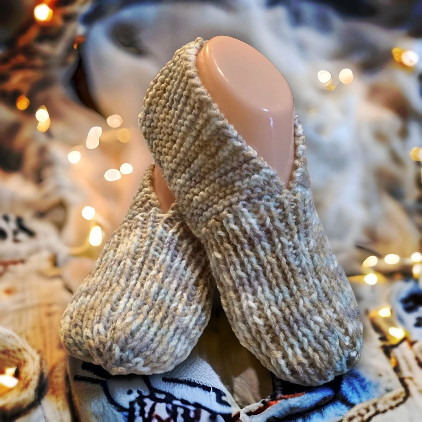 Knitting Pattern - How to Knit Adult Bootie Slippers Pattern with Full Step-by-Step How-to Video - Easy Knit Slipper Pattern - English Only