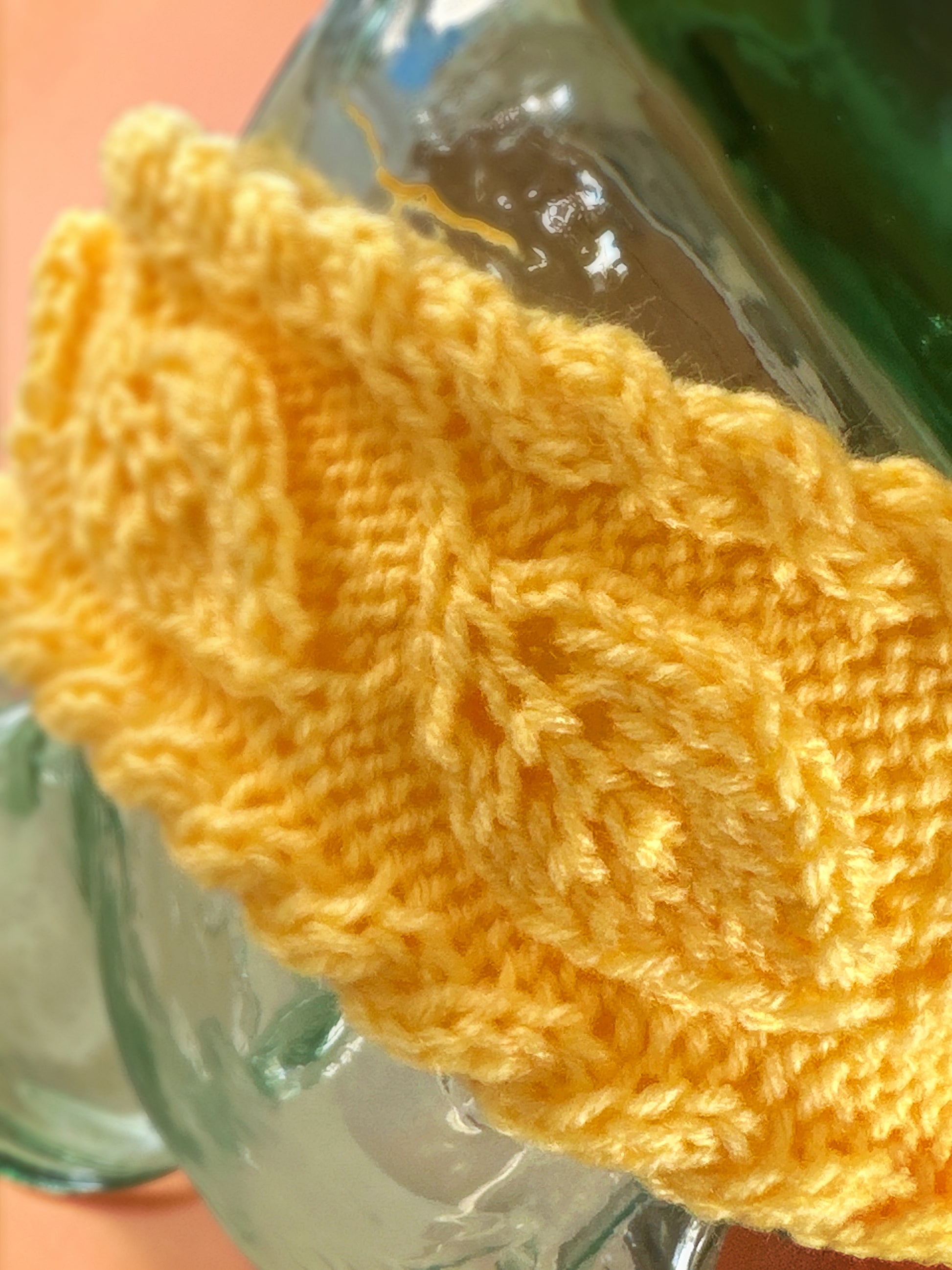 Cozy knit headband with textured leaves pattern for winter ear warmer