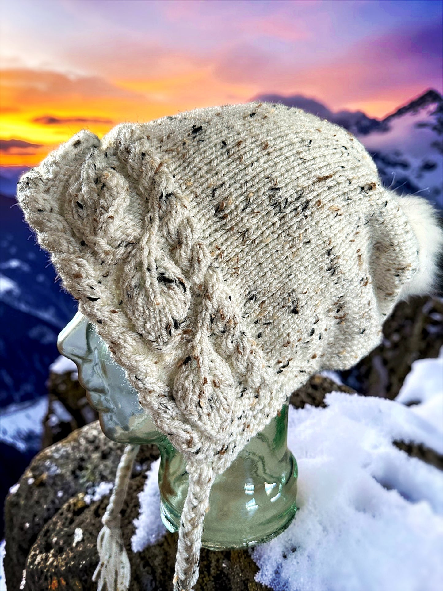 Slouchy Autumn Leaves Winter Hat Knitting Pattern - PDF Download