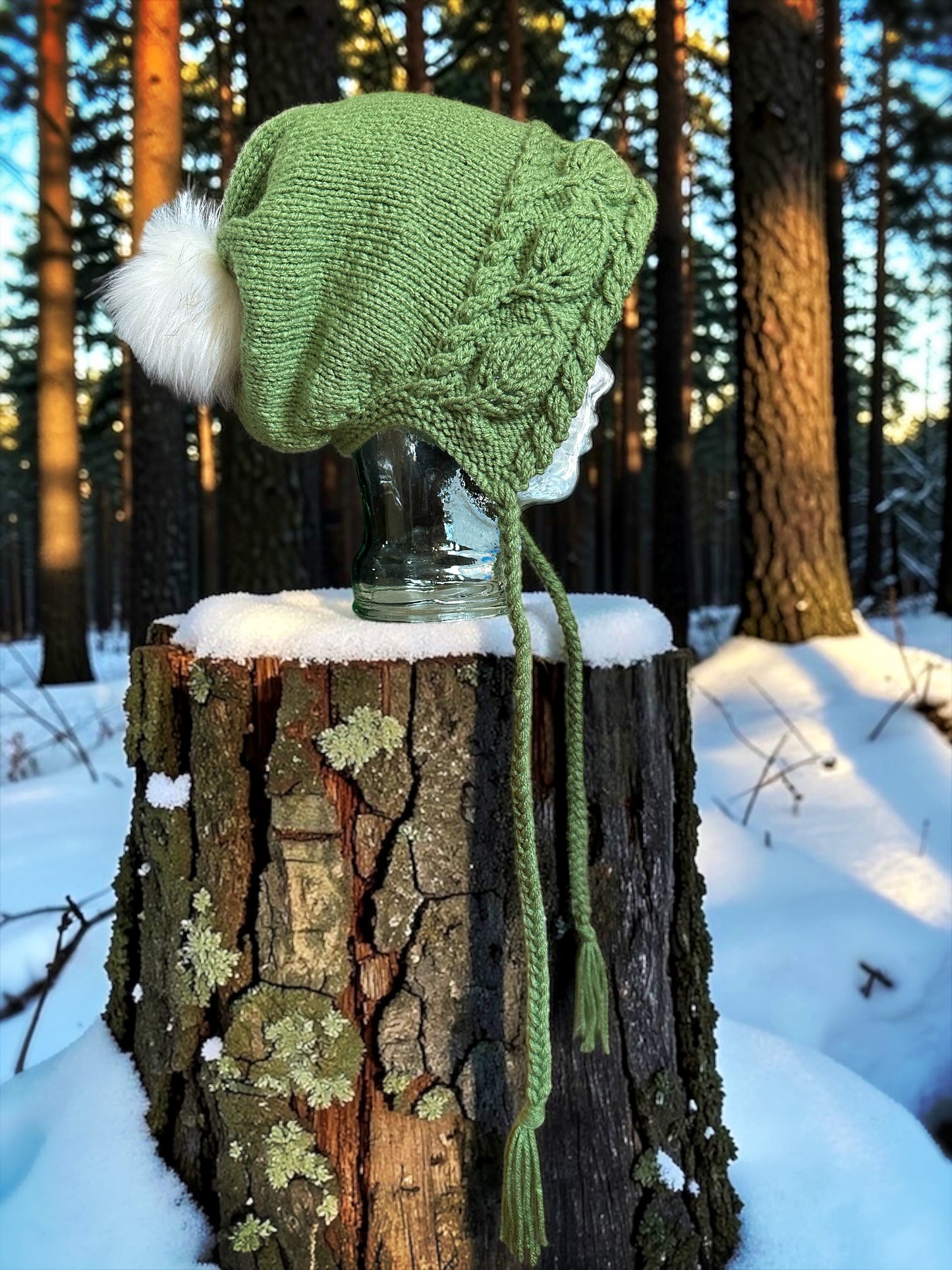 Slouchy Autumn Leaves Winter Hat Knitting Pattern - PDF Download