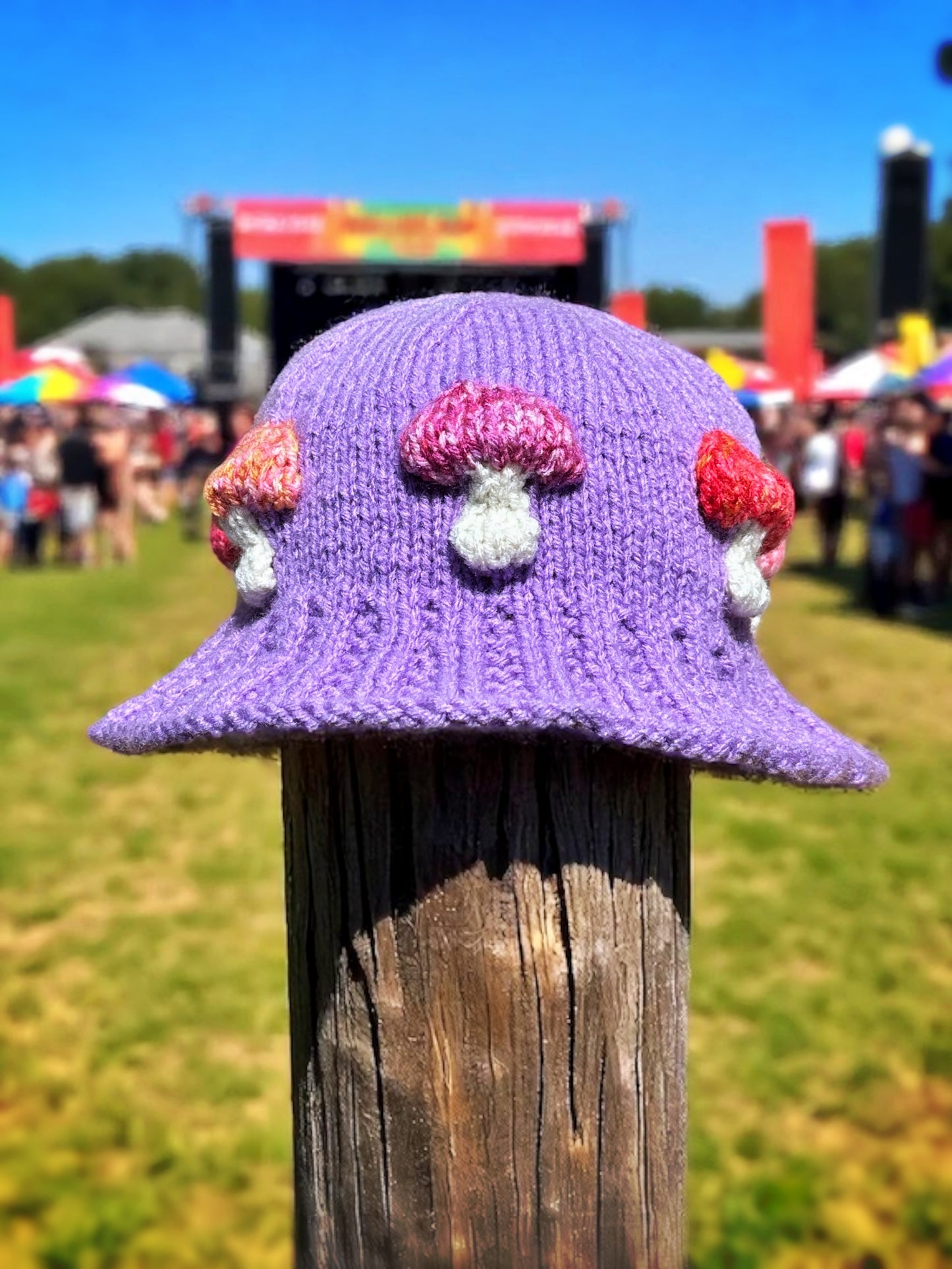 Knit Flat Mushroom Bucket Hat Knitting Pattern PDF Download