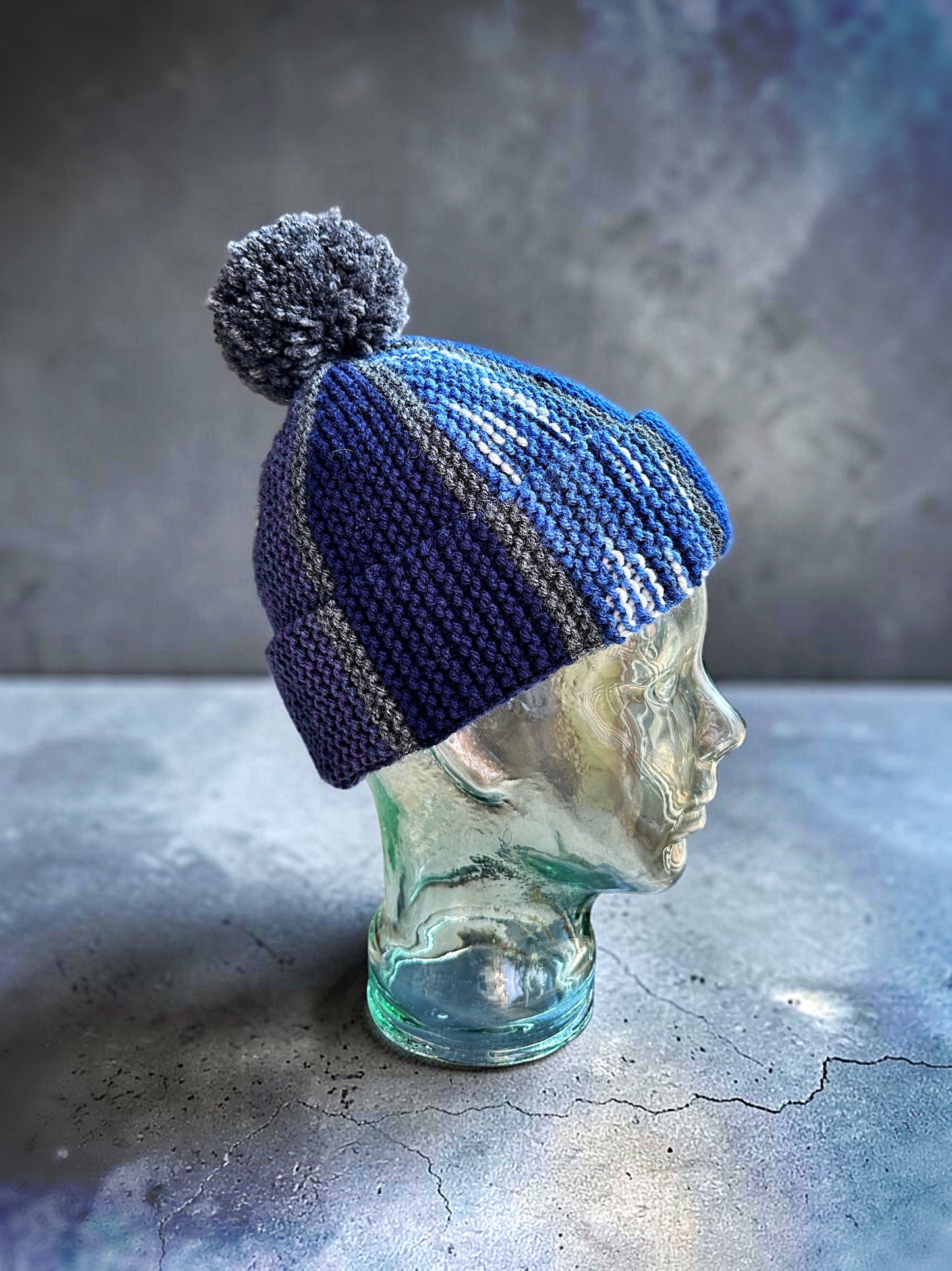 Easy Scrap Yarn Beanie & Scarf Knitting Pattern PDF | Knit Flat Adult Hat & Scarf