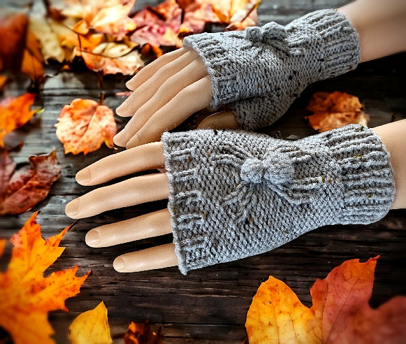 Fingerless Gloves with SPIDERS! - Knit Flat on 2 Needles - with How-to Video Links