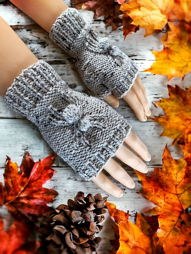 Fingerless Gloves with SPIDERS! - Knit Flat on 2 Needles - with How-to Video Links