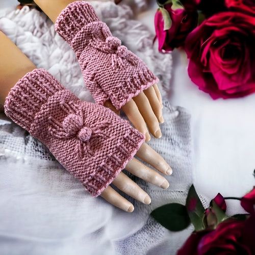 Fingerless Gloves with SPIDERS! - Knit Flat on 2 Needles - with How-to Video Links