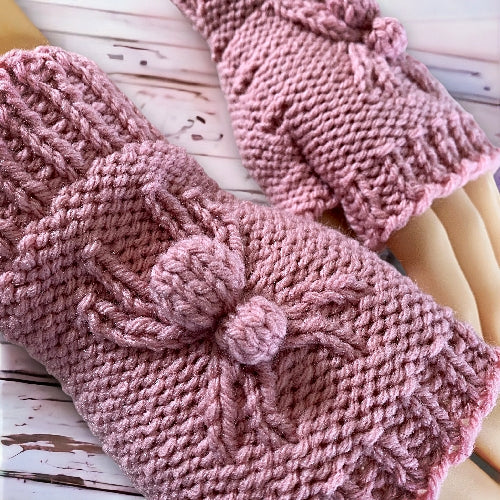 Fingerless Gloves with SPIDERS! - Knit Flat on 2 Needles - with How-to Video Links