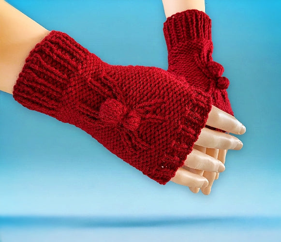 Fingerless Gloves with SPIDERS! - Knit Flat on 2 Needles - with How-to Video Links