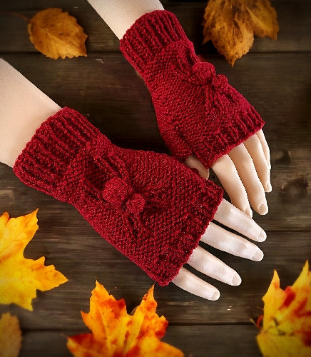 Fingerless Gloves with SPIDERS! - Knit Flat on 2 Needles - with How-to Video Links