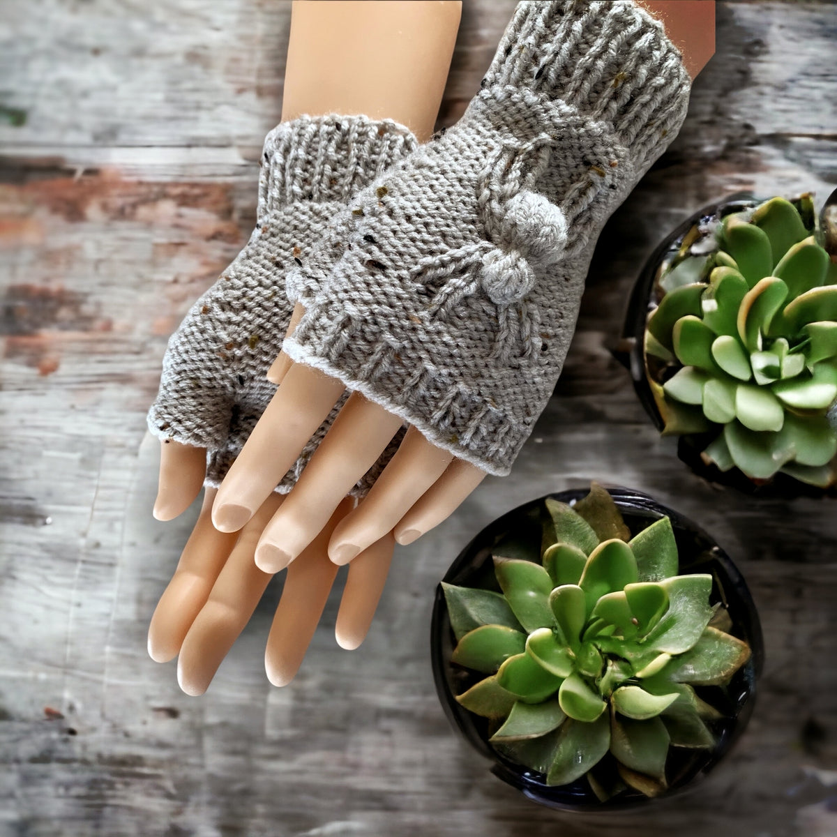 Fingerless Gloves with SPIDERS! - Knit Flat on 2 Needles - with How-to Video Links