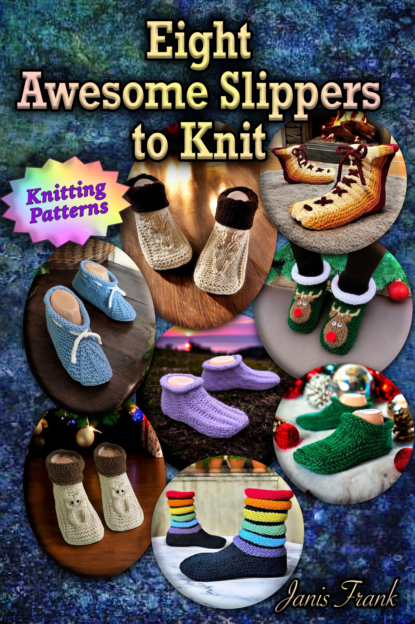 Knit 8 Slipper Styles – Knitting Pattern Collection for Adults – Booties, House Shoes & Moccasins – PDF Download